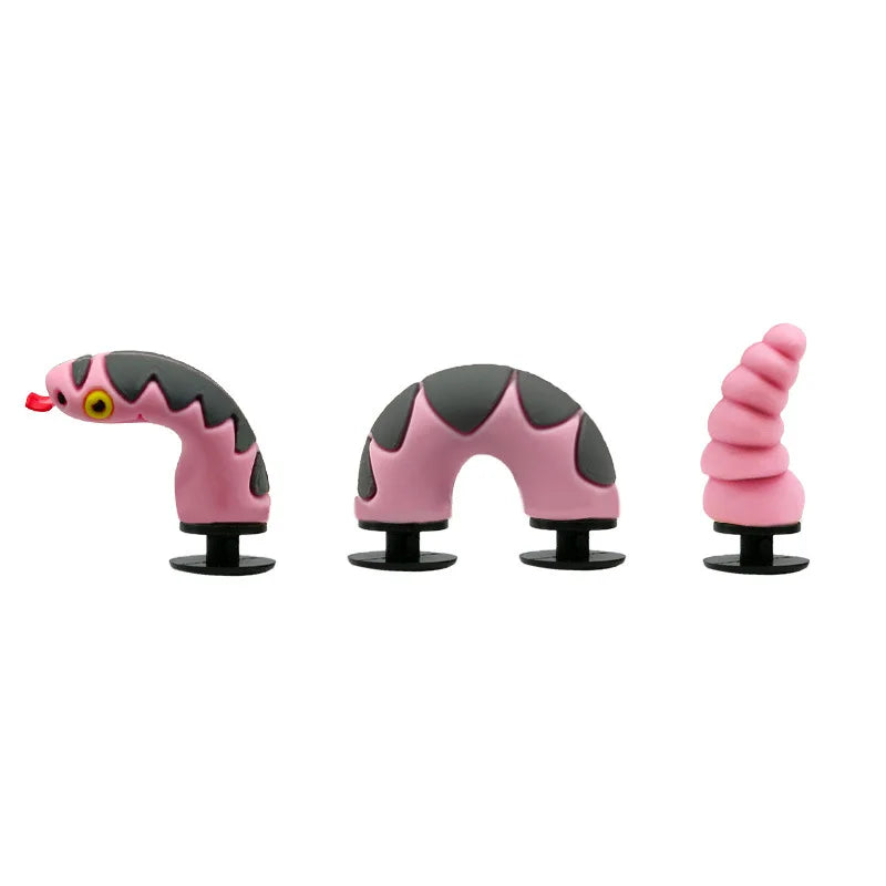 3D Dragon & Crocodile Shoe Charms – Funny Crawling Creature Clog Decorations