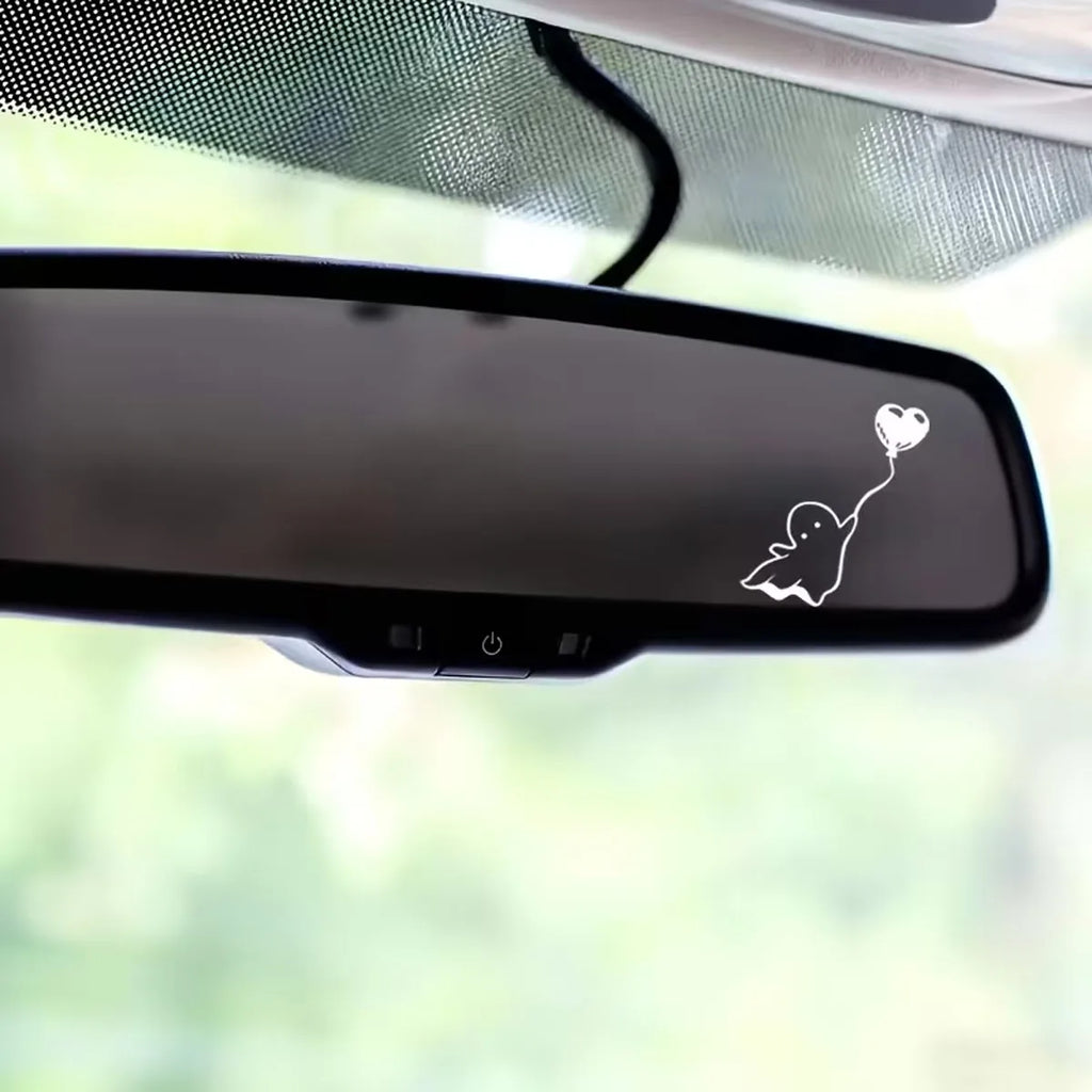 Cute Ghost & Heart Balloon Halloween Car Decal
