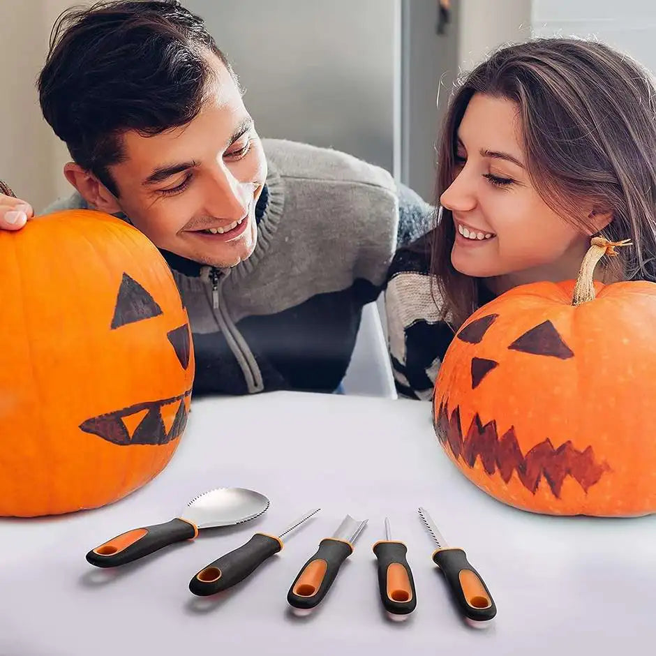 Pumpkin Carving Tool Set – 5-Piece Jack-O’-Lantern Kit 🎃