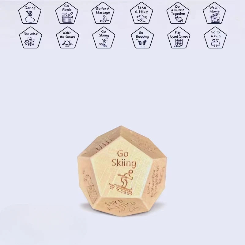 Decision Dice – Funny Wooden Dice for Couples, Date Nights & Indecisive People