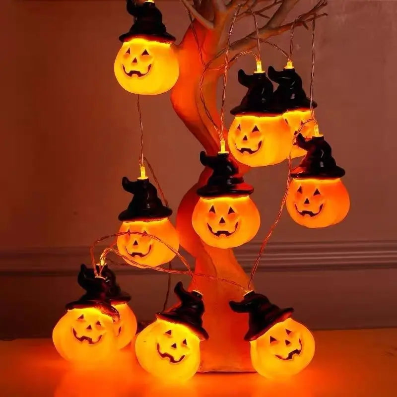 Glowing Pumpkin String Lights – Halloween Jack-O’-Lanterns 🎃