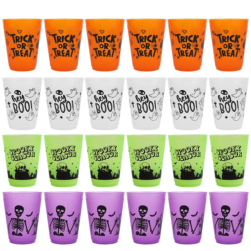 Halloween Party Cups – Spooky Plastic Drinking Cups (8, 16 or 24 Pack)