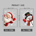 Peeking Santa & Snowman Christmas Window Clings – 2-Piece Holiday Set