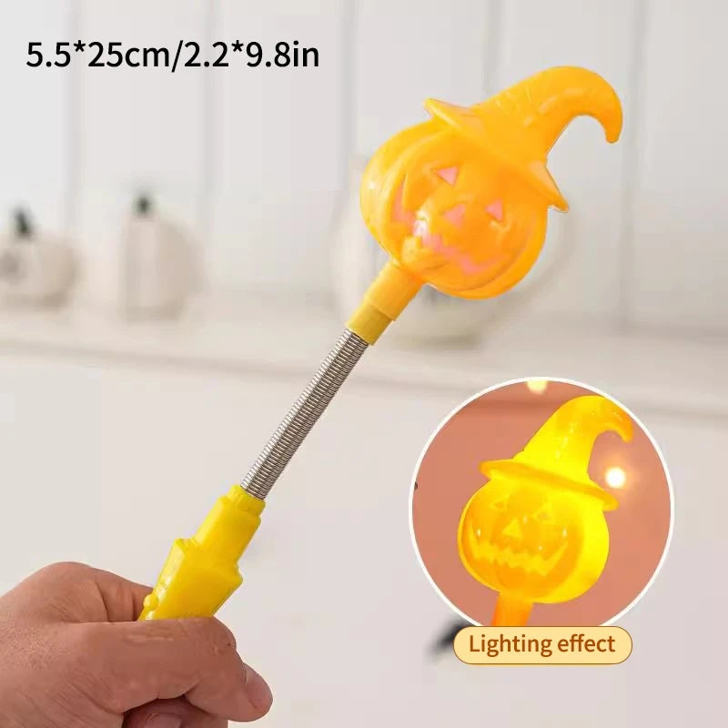 Light-Up Halloween Shaker Wands – Pumpkin, Ghost & Witch 🎃👻