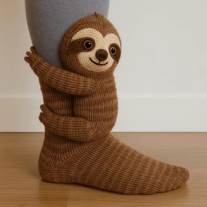 3D Animal Hug Socks – Cozy Fleece Critter Socks 🐾