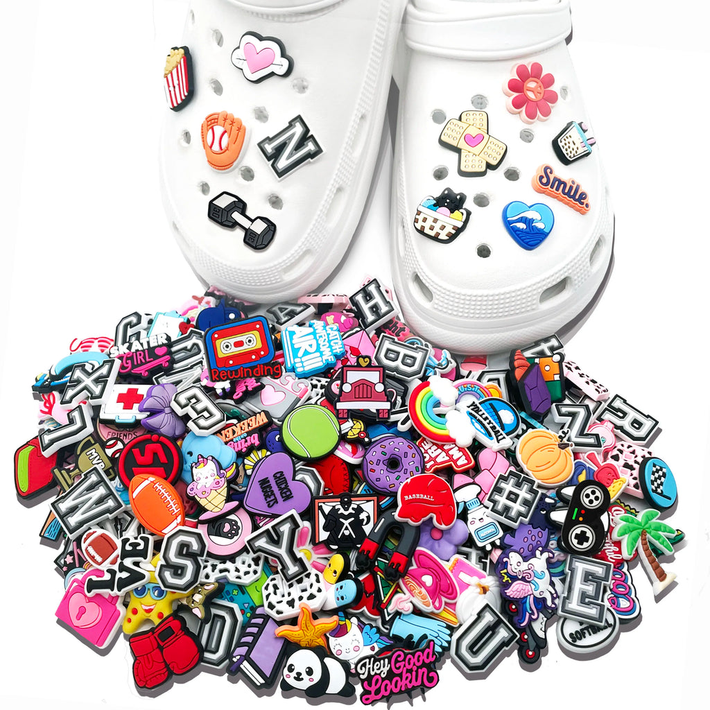 Mystery Shoe Charm Packs – 10 to 200 Random Fun Clog Charms