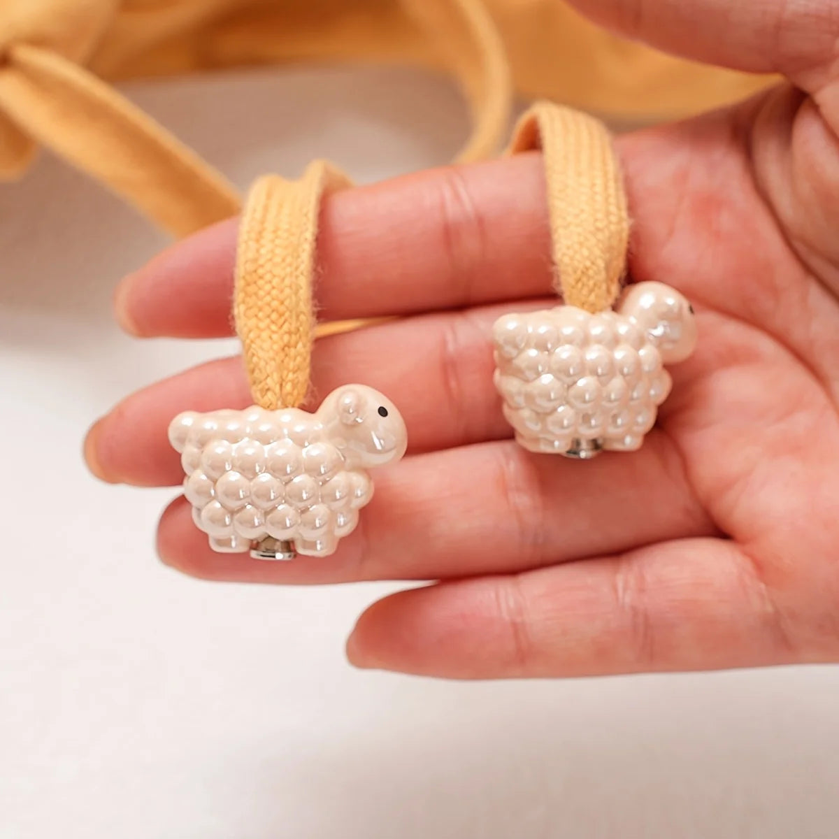 Cute Lamb Hoodie Drawstring Charms – 2-Piece Sheep Accessories