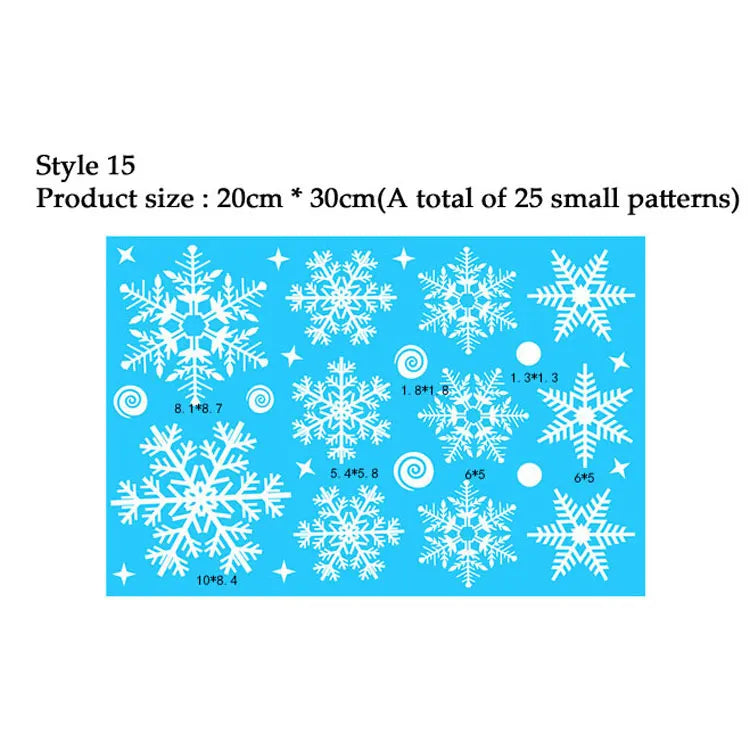 Christmas Snowflake Window Clings – Holiday Window Decorations (Multiple Designs)