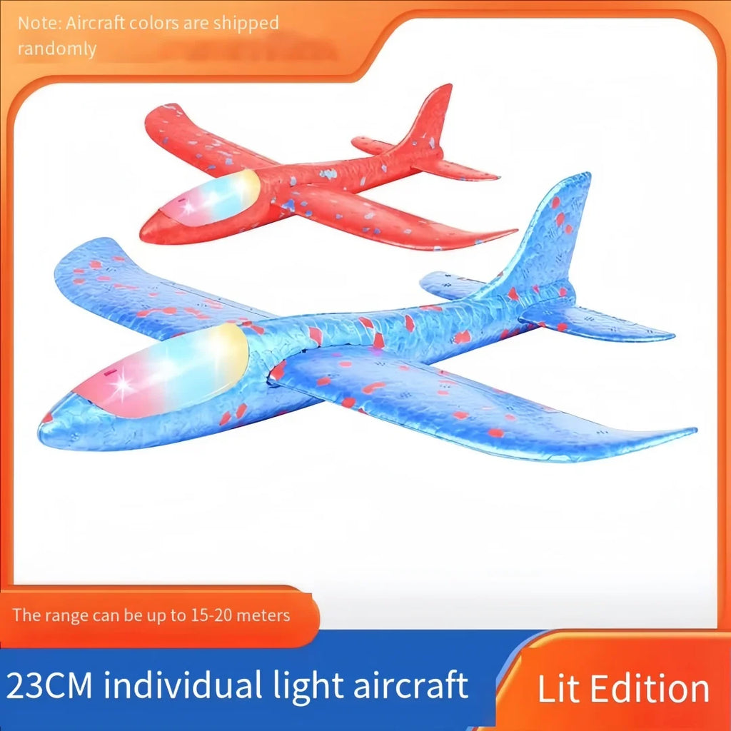 Foam Airplane Launcher Toy – Handheld Plane Blaster with Light-Up Options