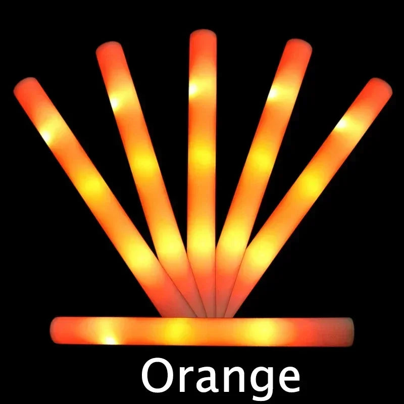 Orange LED Foam Glow Sticks – 20 or 30 Pack 🎃✨