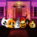 8-Foot Light-Up Halloween Pumpkin & Ghost Yard Inflatable 🎃👻