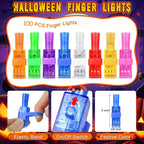 Halloween LED Finger Projector Lights – 40 or 100 Pack