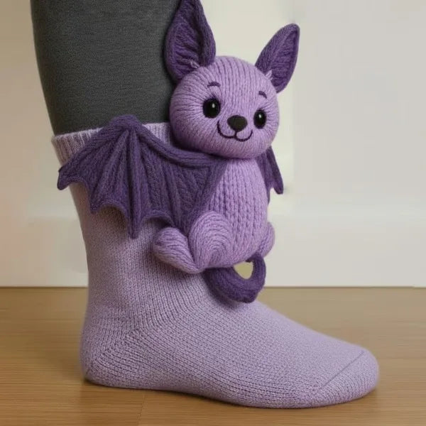 3D Animal Hug Socks – Cozy Fleece Critter Socks 🐾