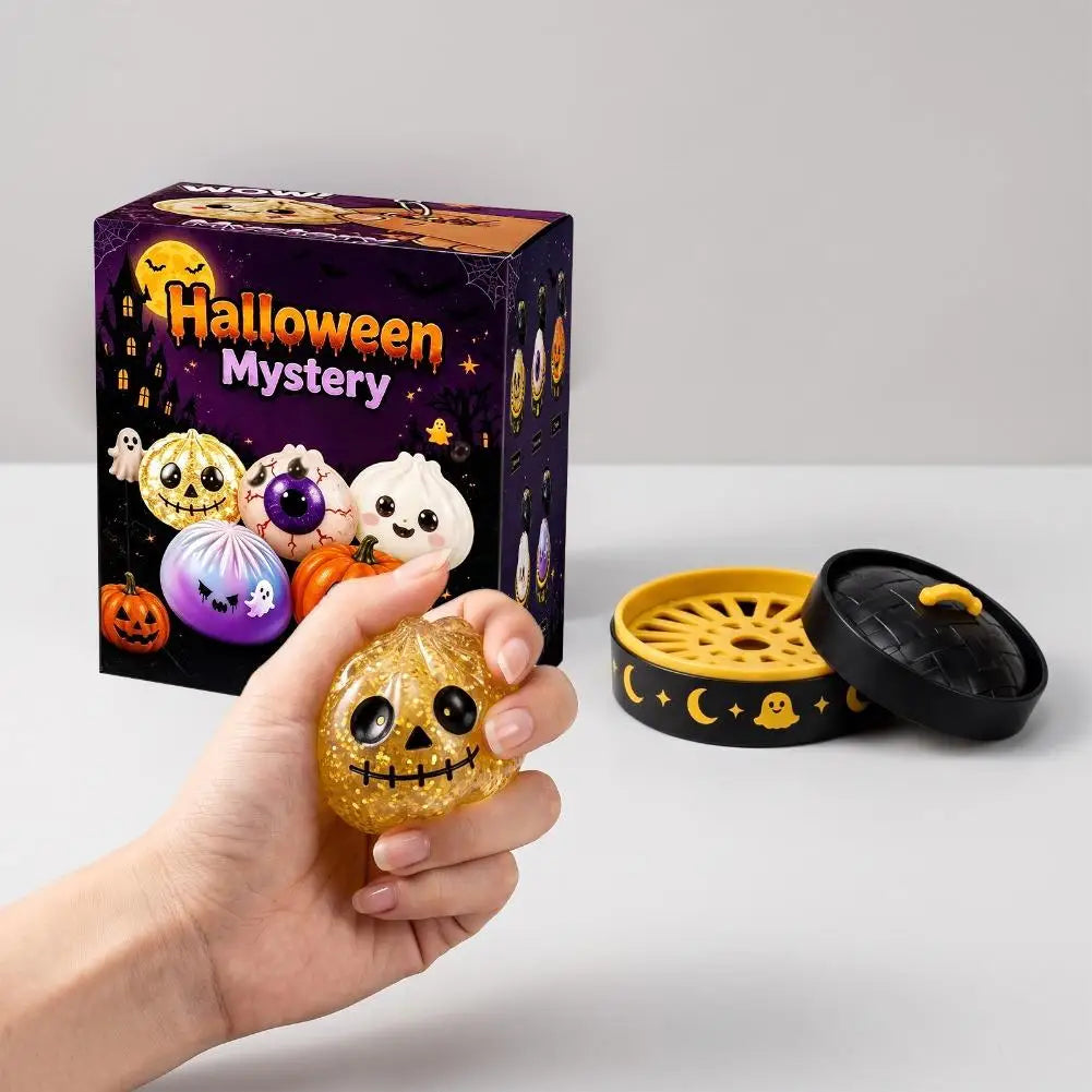 Halloween Squishy Dumpling Stress Toy – Spooky Squeeze Fidget
