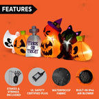 8-Foot Light-Up Halloween Pumpkin & Ghost Yard Inflatable 🎃👻