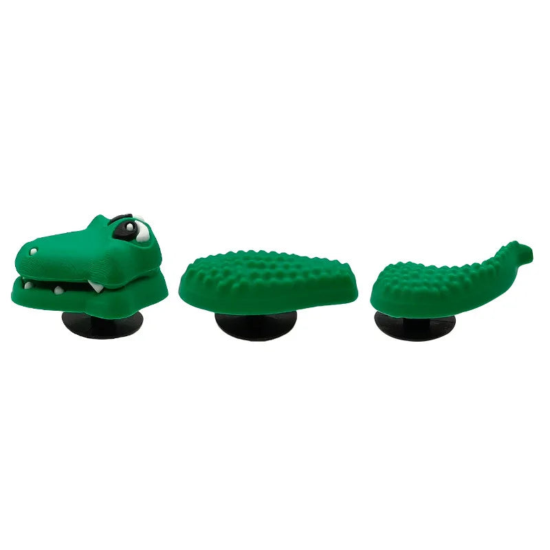 3D Dragon & Crocodile Shoe Charms – Funny Crawling Creature Clog Decorations