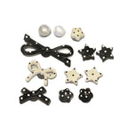 Black & White Shoe Charms – Bow, Star & Pearl Decorations for Clogs
