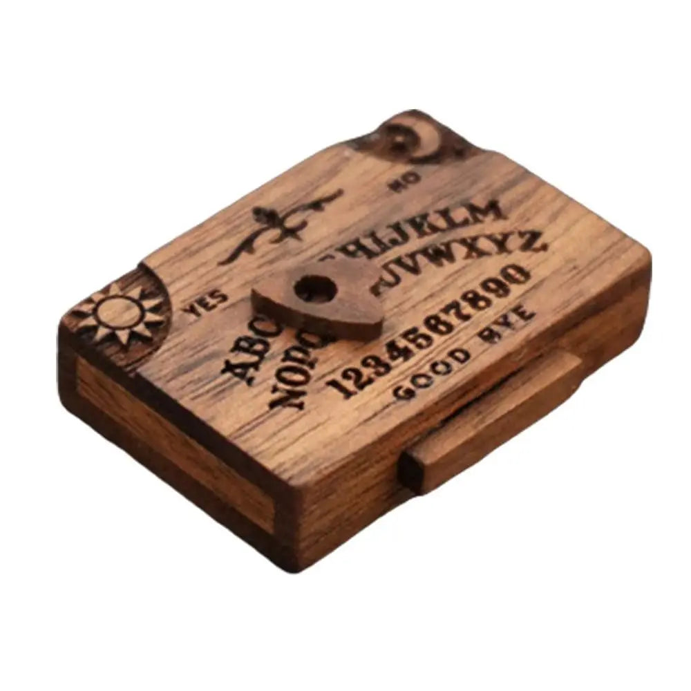 Mini Ouija Board with Hidden Drawer – Spooky Miniature Spirit Board