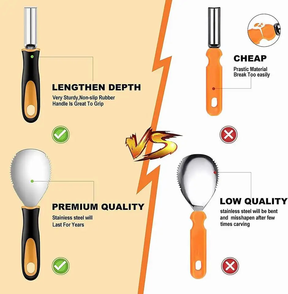 Pumpkin Carving Tool Set – 5-Piece Jack-O’-Lantern Kit 🎃