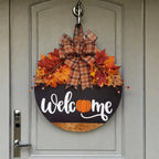 Fall Welcome Door Hanger – Pumpkin & Autumn Leaves 🍂🎃