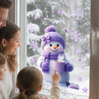 Purple Snowman Christmas Window Cling – Snowflakes & Winter Magic