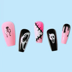 Halloween Funny Face Removable Gel Nail Kit 👻💅