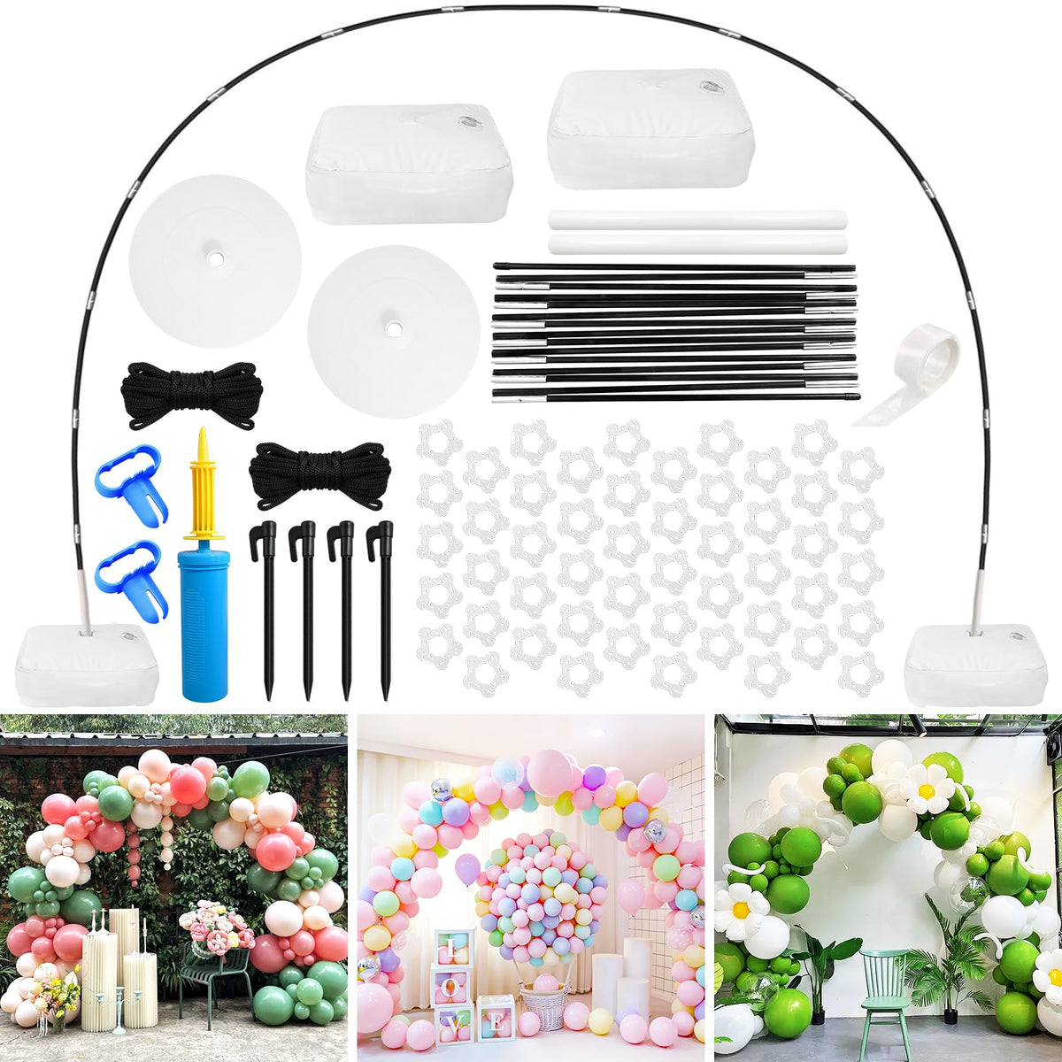 Adjustable Balloon Arch Stand Kit – 10-Foot Party Backdrop 🎈